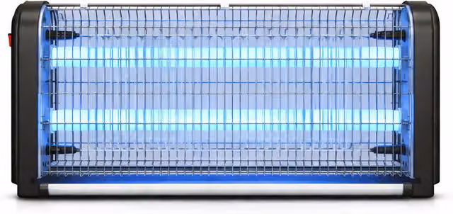 Xterminate Black UV LED Wall Mounted Electric Fly Zapper Killer Unit for Flies, Moths and Mosquitoes, 14W