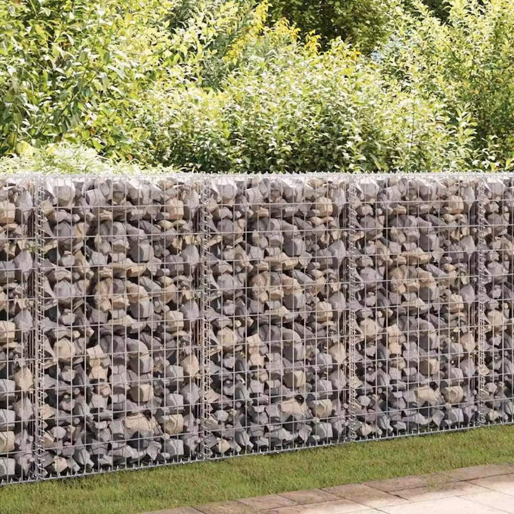 Berkfield Home 24 Piece Galvanised Steel Gabion Spirals in Silver, 100 cm – 2