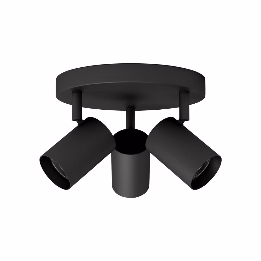 First Choice Lighting Eden Set of 2 Black Round Adjustable LED Bathroom Spotlights – 2