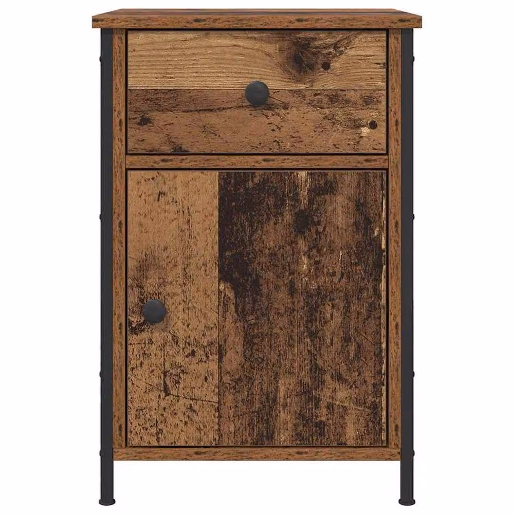 Berkfield Home Rustic Bedside Cabinets, Set of 2, Brown Engineered Wood, W: 40 cm, D: 42 cm, H: 60 cm – 6