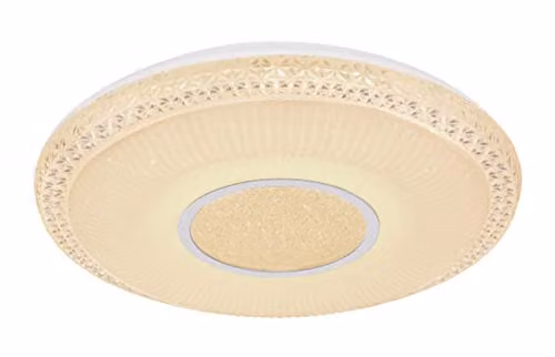 Netlighting Klemens RGB LED Dimmable Ceiling Light with Remote Control in White and Chrome
