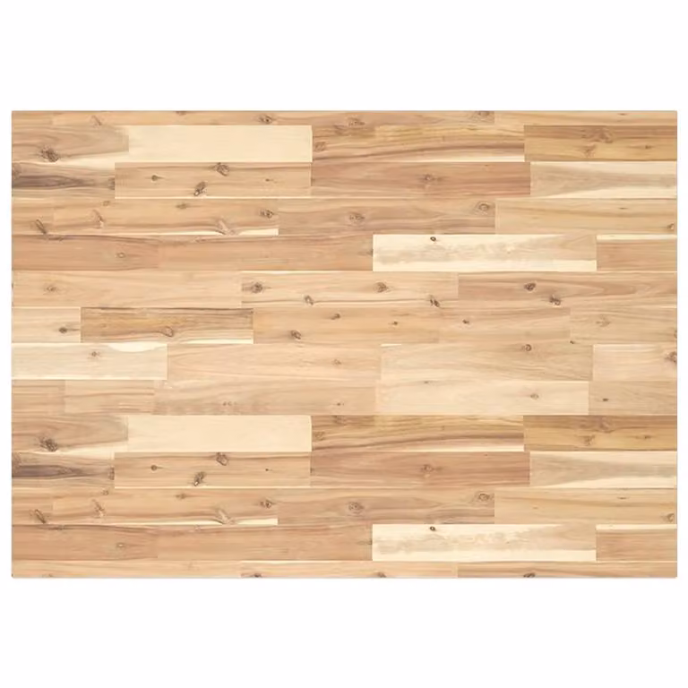 Berkfield Home Untreated Solid Wood Acacia Desk Top in Brown, W/D/H: 80 x 70 x 2 cm
