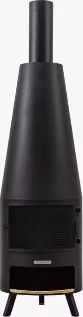 Perch & Parrow Scorcher Chiminea with Pizza Slot in Black