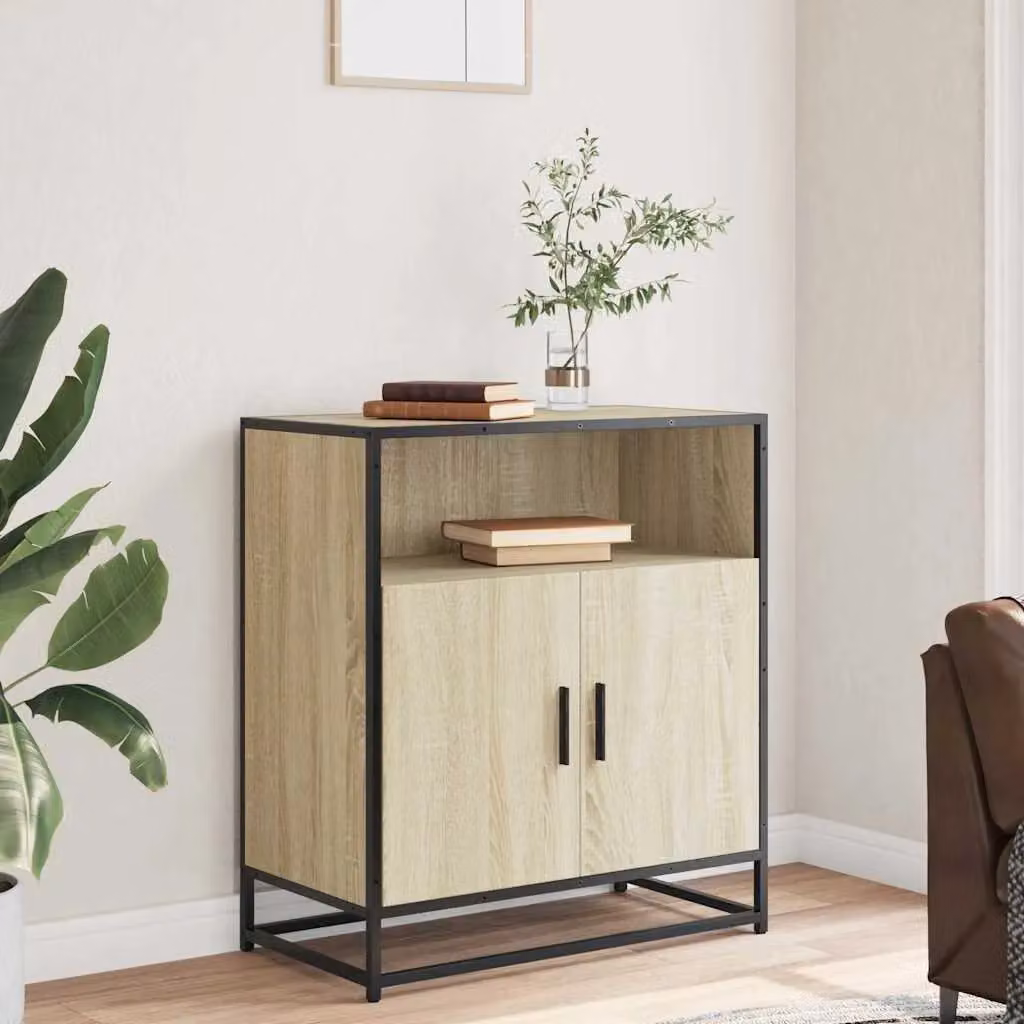 Berkfield Home Sonoma Oak Sideboard in Brown, W/D/H: 68 x 35 x 76 cm – 3