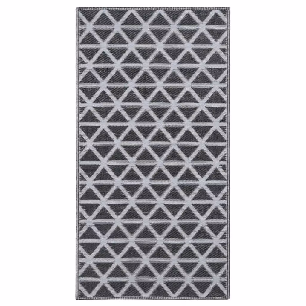 Berkfield Home Black Geometric Outdoor Carpet, W/D/H: 190 x 290 cm – 2