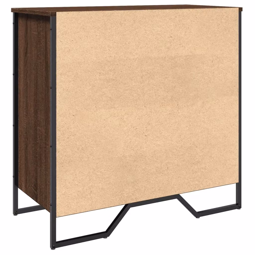 Berkfield Home Brown Oak Shoe Cabinet, W/D/H: 80 x 38 x 78 cm – 4