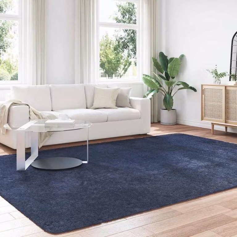 Berkfield Home NAVARRA Shaggy High Pile Rug, Blue, W: 240 cm, D: 340 cm