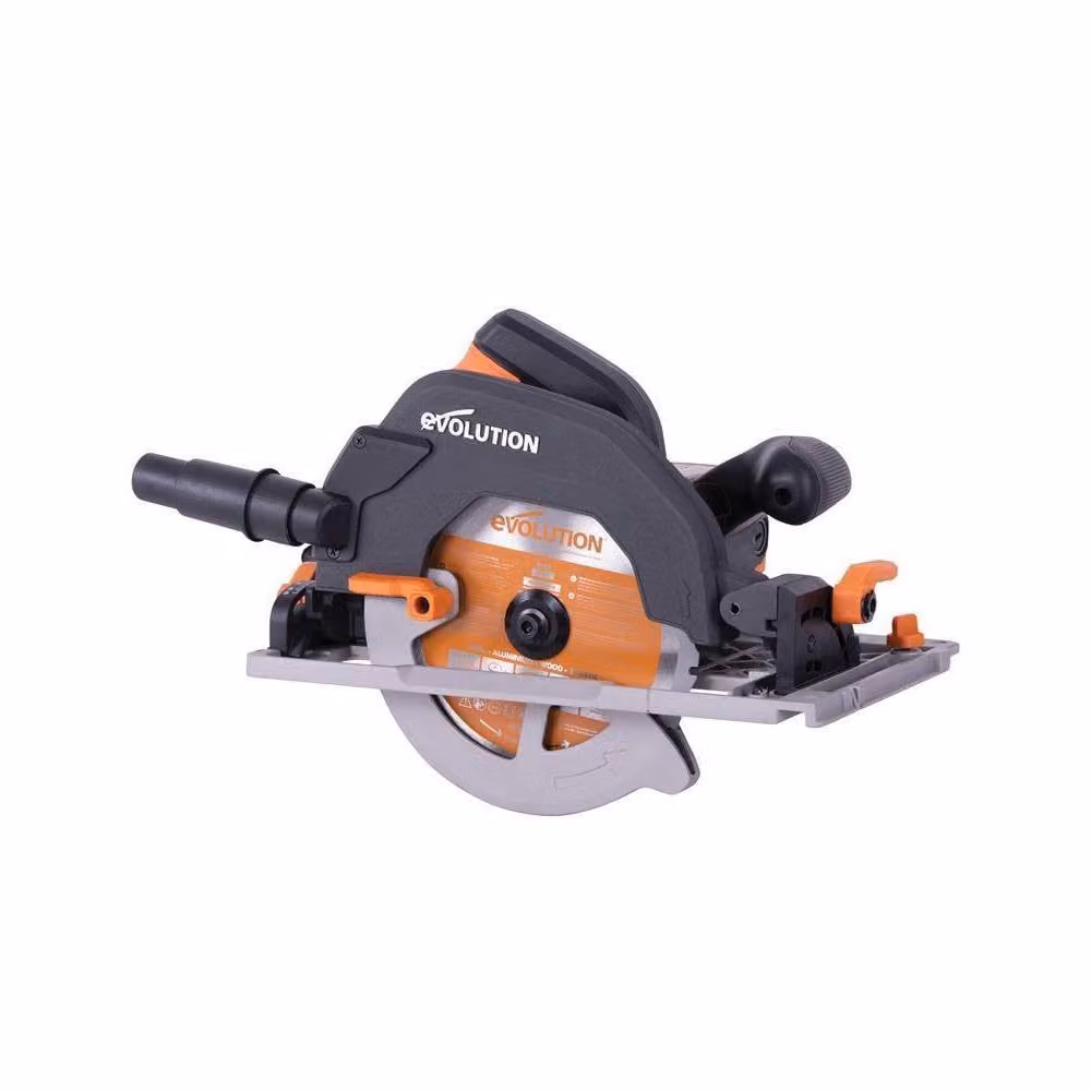 Evolution R185CCSX Circular Track Saw Kit 185mm 1600W 110V in Orange – 2
