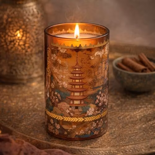 Candlelight Samarkand Luxury Scented Moroccan Red Cinnamon Apothecary Candle, 450g – 2
