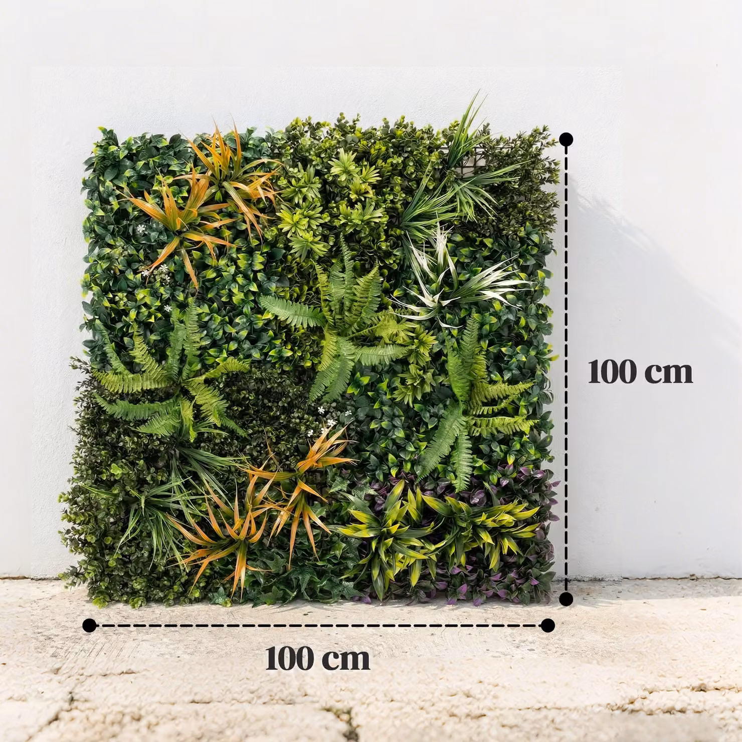 Outsunny Artificial Grass Wall Panels in Green, W x H: 100 x 100 cm – 3