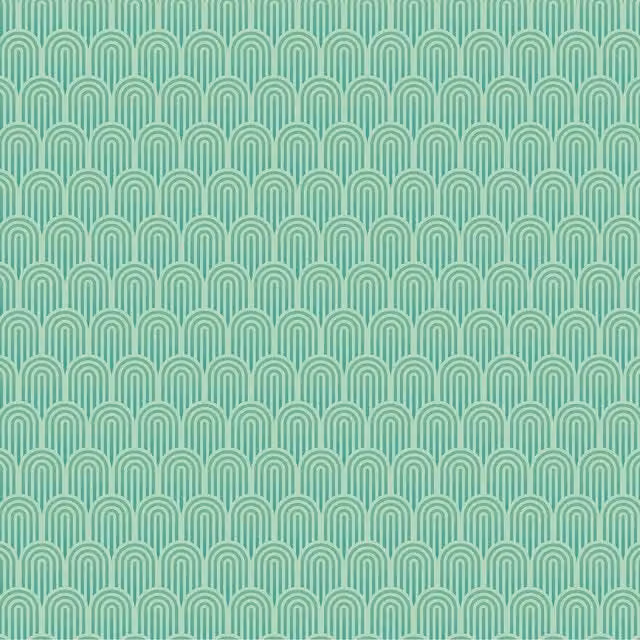 Hoopla Walls Retro Geometric Abstract Wallpaper in Green