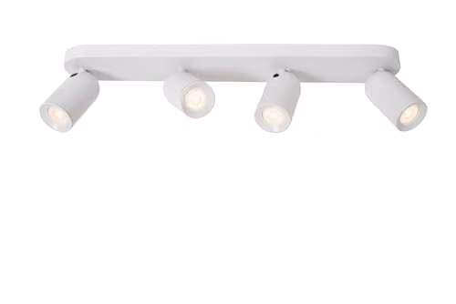 Lucide Punch Dimmable and Adjustable Classic Ceiling Spotlight in White, 4xGU10