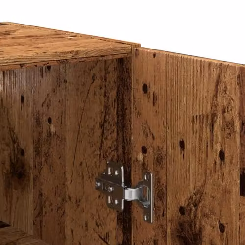 vidaXL Wall Mounted Cabinet in Old Wood Brown, W/D/H: 69.5 x 34 x 90 cm – 4