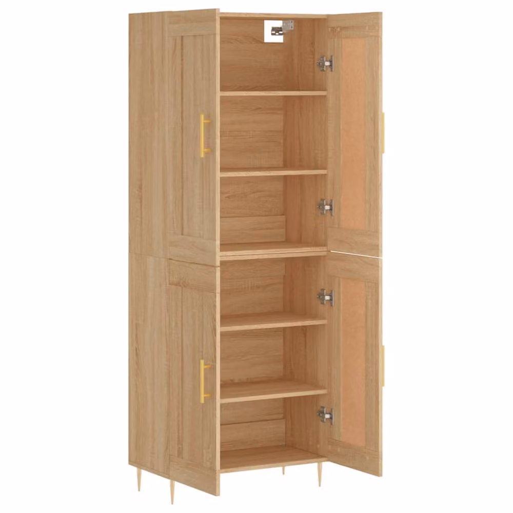 Berkfield Home Sonoma Oak Highboard in Light Brown, W/D/H: 69.5 x 34 x 180 cm – 3