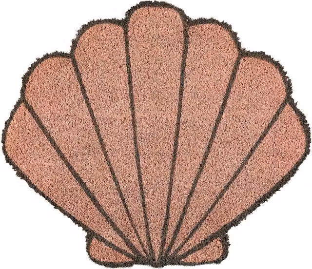 Premier Housewares Non-Slip Shell Doormat, Brown, W/D: 55 x 55 cm – 1