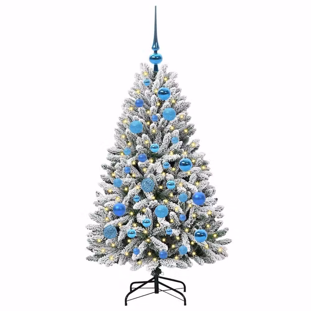 Berkfield Home Artificial Christmas Tree in Green and White, Height: 120 cm – 3