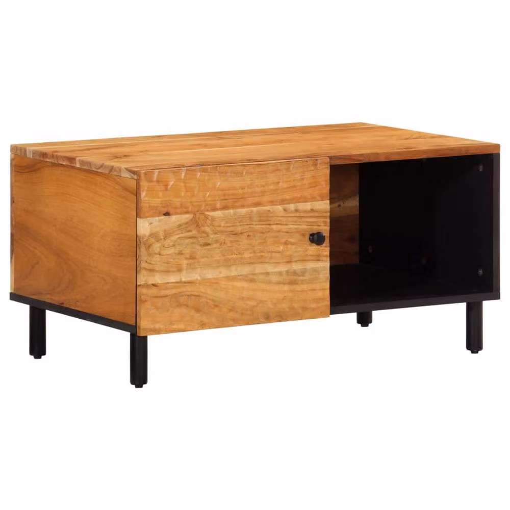 Berkfield Home Beautiful Acacia Wood Coffee Table in Brown, W/D/H: 80 x 50 x 40 cm – 2