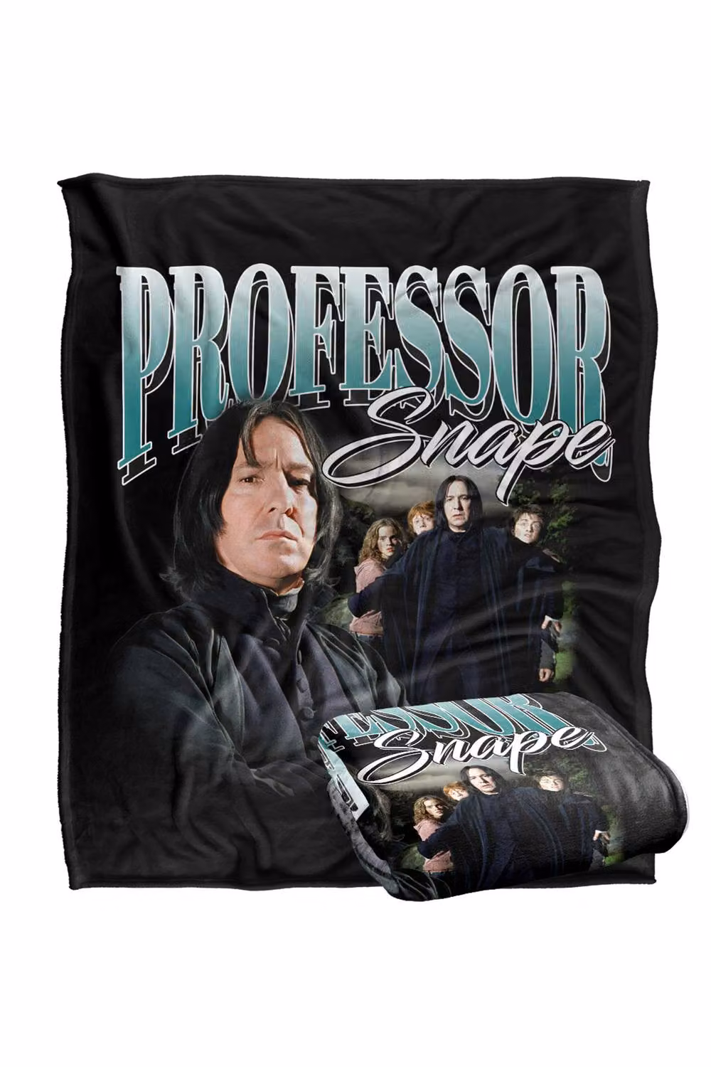 LOGOVISION Harry Potter Professor Snape Homage Super Soft Fleece Throw Blanket, Black, W/D/H: 152.4 x 127.0 x 1.0 cm – 7