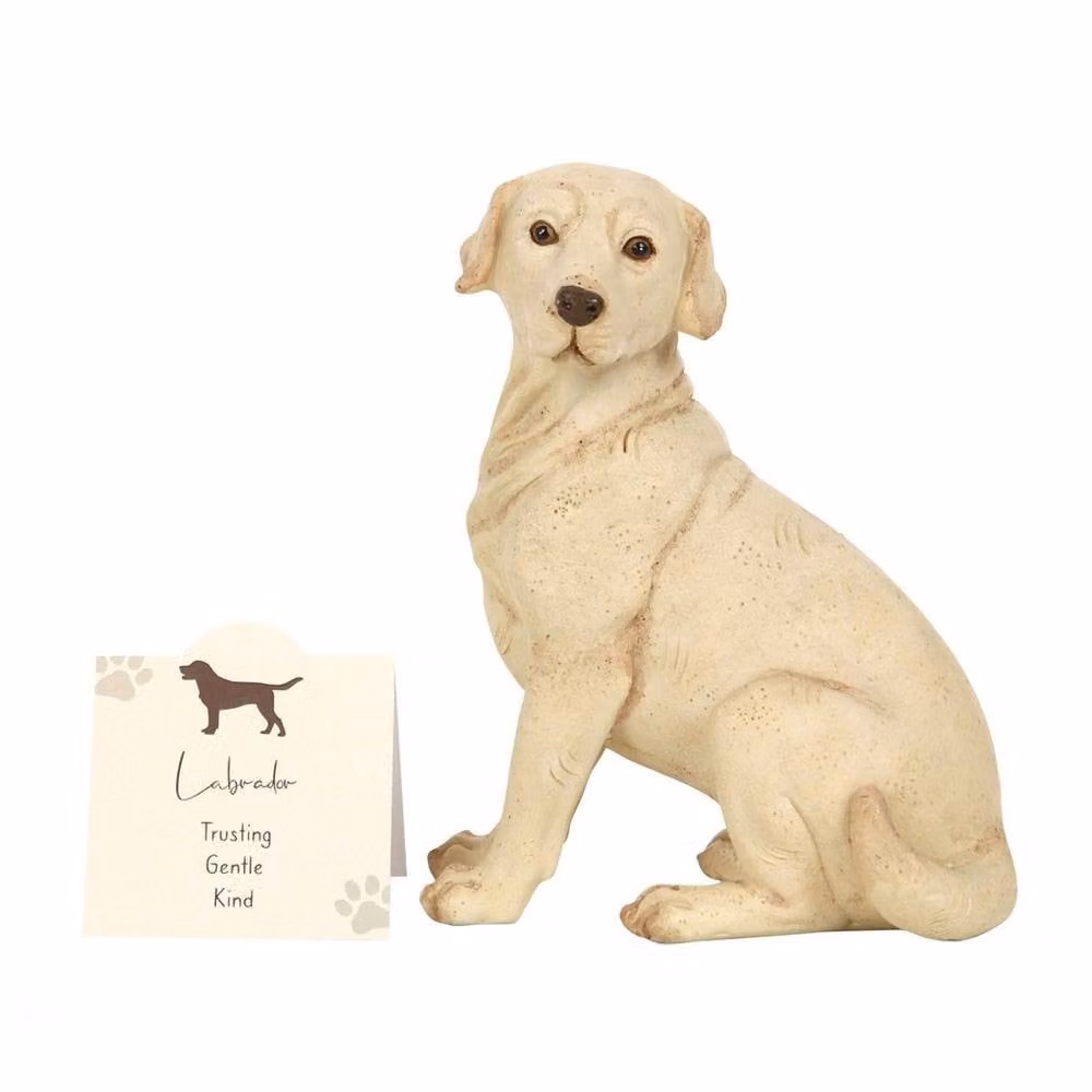Uniqueful Beige Ceramic Yellow Labrador Dog Tabletop Ornament – 2