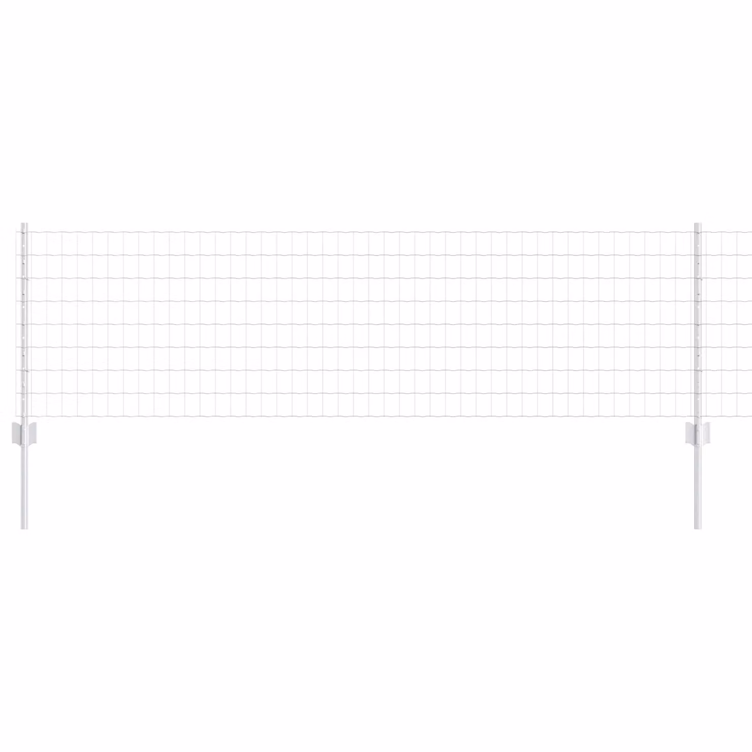 Berkfield Home Euro Fence with 5 U Posts, Galvanised Steel, Silver, 6 x 10 m