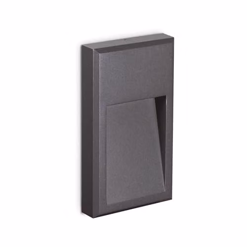 Netlighting Febe LED Outdoor Flush Wall Light in Anthracite Black with Warm White 3000K IP65 Rating