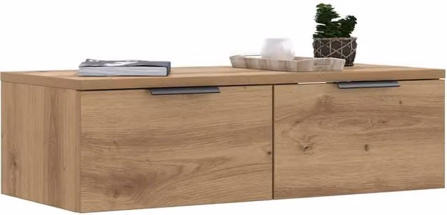 Berkfield Home Artisan Oak Wall Cabinet in Brown, W: 68 cm, D: 30 cm, H: 20 cm