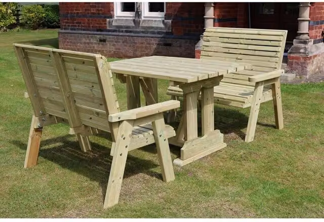 Churnet Valley Garden Furniture Ltd Ergo 4 Seat Compact Set in Natural Beige