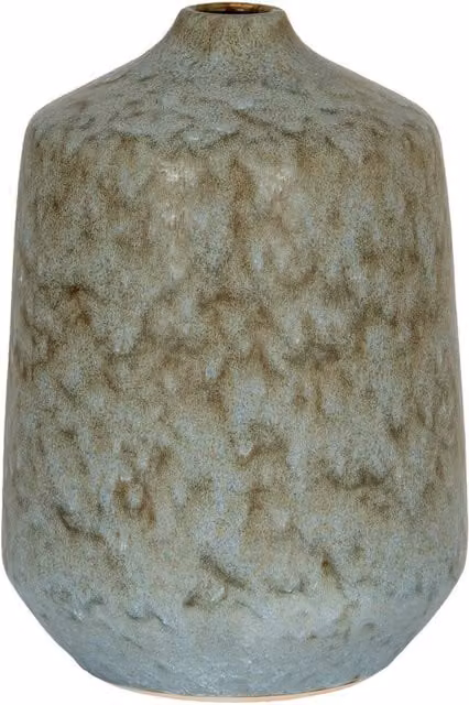 Hill Interiors Capella Ceramic Bottle Vase in Grey, H 30.0 cm x W 21.0 cm x D 21.0 cm