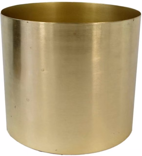 Leaf Modern Metal Tabletop Planter in Gold and Black