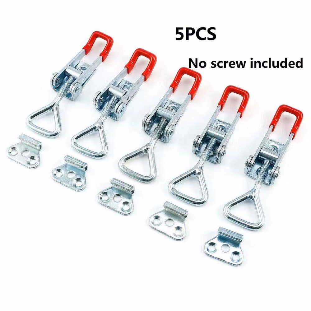 NESTLUNE 5-Piece Adjustable Toggle Clamp Latch Quick Release in Silver – 2