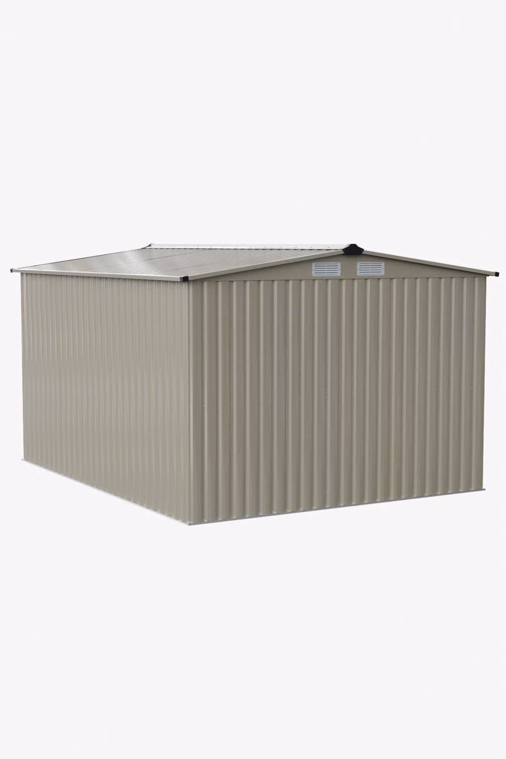 Living and Home Large Metal Garden Tool Storage Shed with Double Doors, Grey, W: 304.8 cm, D: 243.84 cm, H: 7.43 cm – 3
