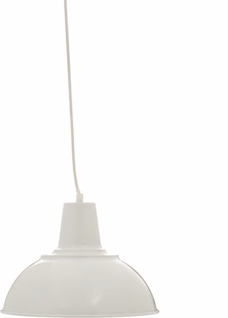 Orsina White Metal Cone Pendant Light with Rippled Shade