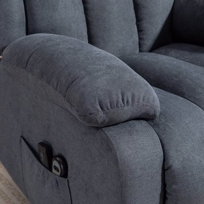 HOMCOM Power Lift Recliner Chair with Massage in Grey – 7