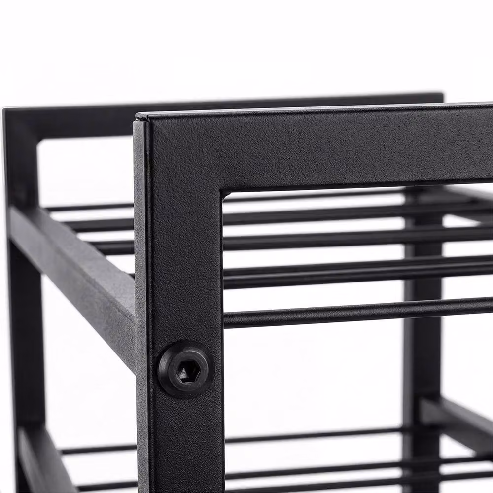 Levede 4 Tier Metal Countertop Wine Rack Organiser, Black – 5