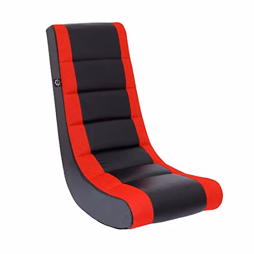 Ace Bayou ABC Life Style Furniture Video Rocker Gaming Chair for Adults in Black and Red Stripe