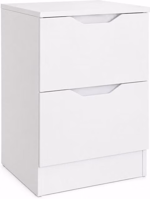 Underfoot Modern 2 Drawer Chest of Drawers in White Oak Finish