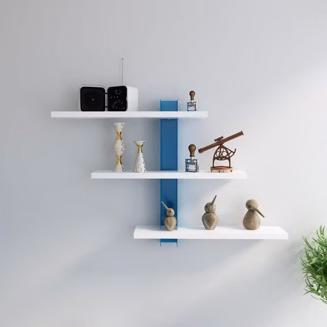 Decorotika Mita Wall Mounted Shelving Unit in Blue