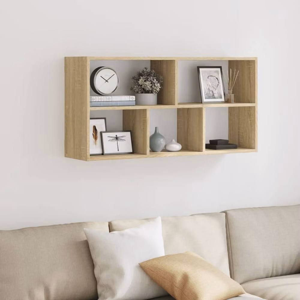 Berkfield Home Sonoma Oak Wall Shelf, Brown, W/D/H: 100 x 25 x 50 cm – 2