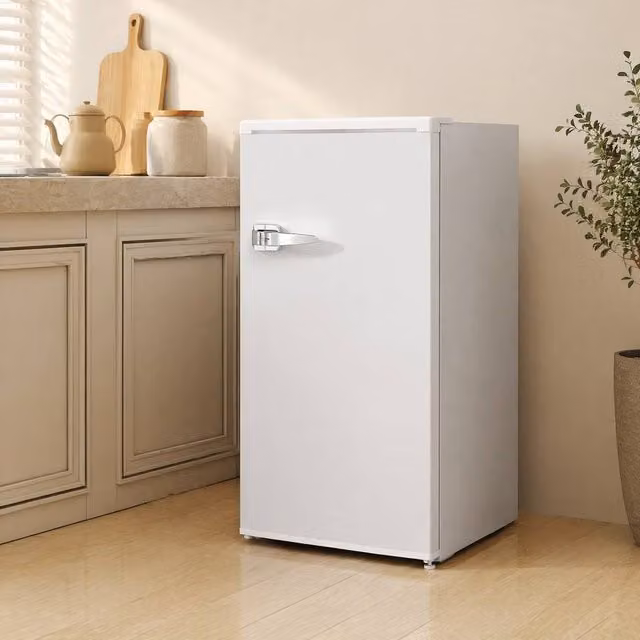 STILVORA Retro Fridge with Chiller Box, White, 85L – 1
