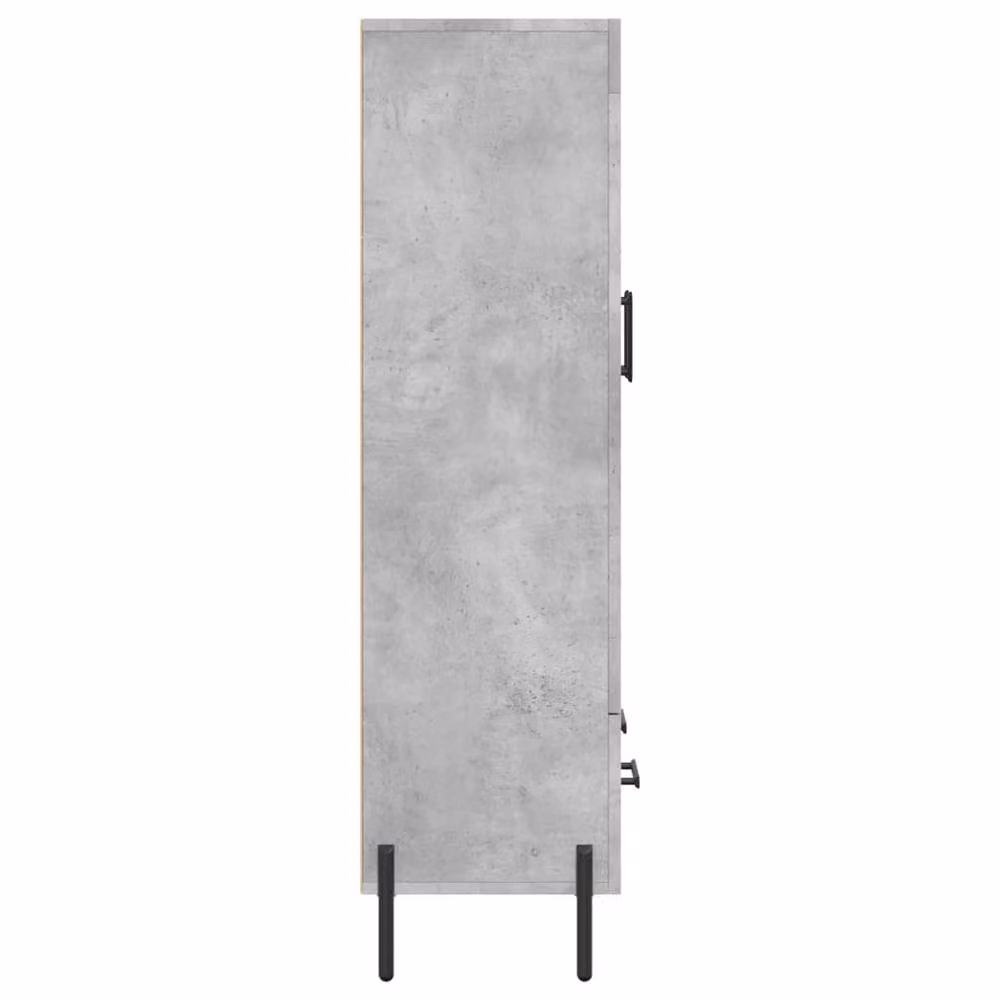 Berkfield Home Highboard in Concrete Grey with Glass Doors, W/D/H: 69.5 x 31 x 115 cm – 3