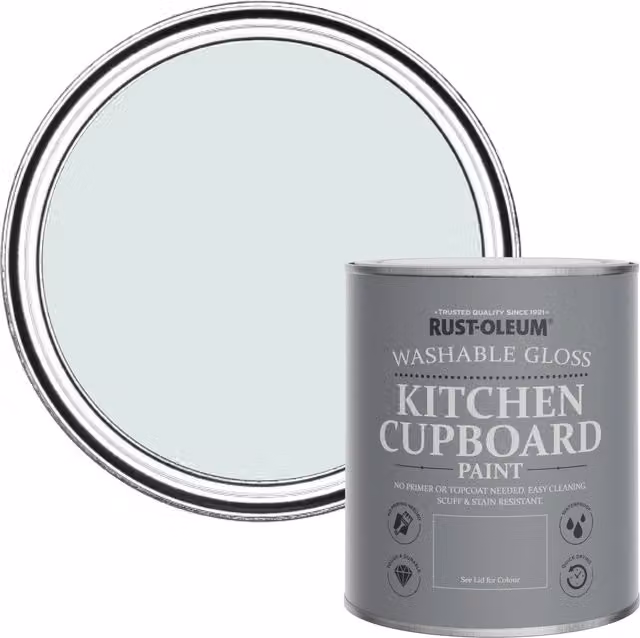 Rust-Oleum Kitchen Cupboard Paint in Gloss Finish, Blue, 0.75 l
