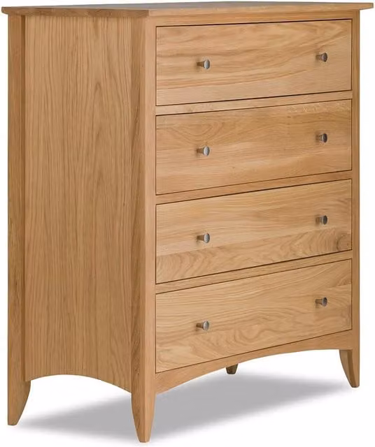 Edward Hopper 4 Drawer Chest in Golden Oak