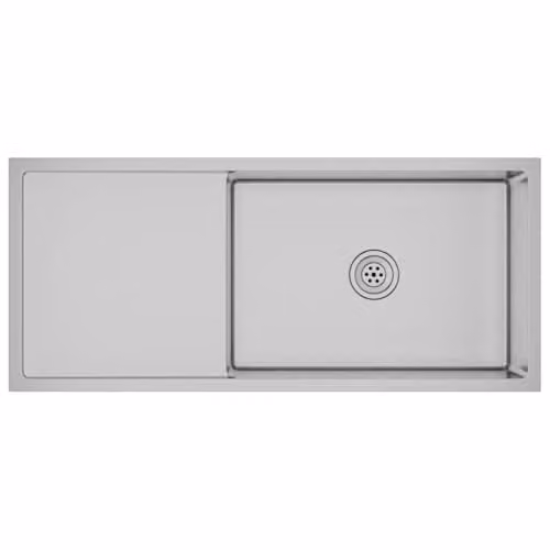 vidaXL Handmade Stainless Steel Kitchen Sink in Silver – 1
