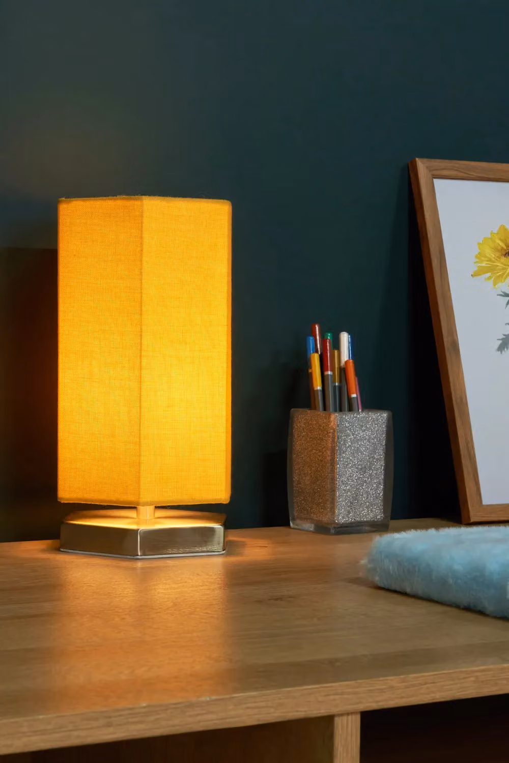 BHS Lighting Glow Hexagon Table Lamp in Silver – 2