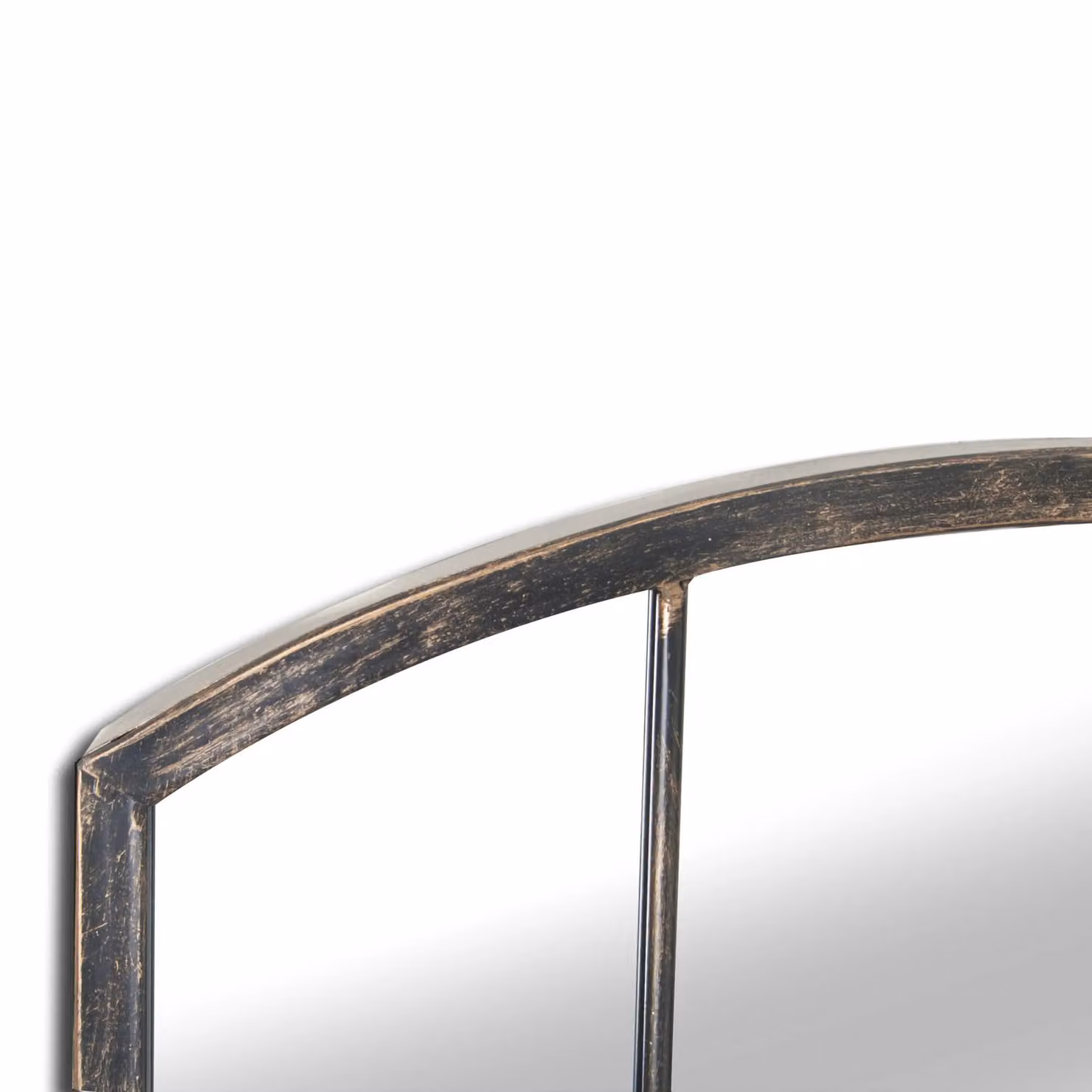 Primrose Silver Metal Arched Glass Garden Mirror, H 78.74 cm x W 60.96 cm x D 60.96 cm – 2