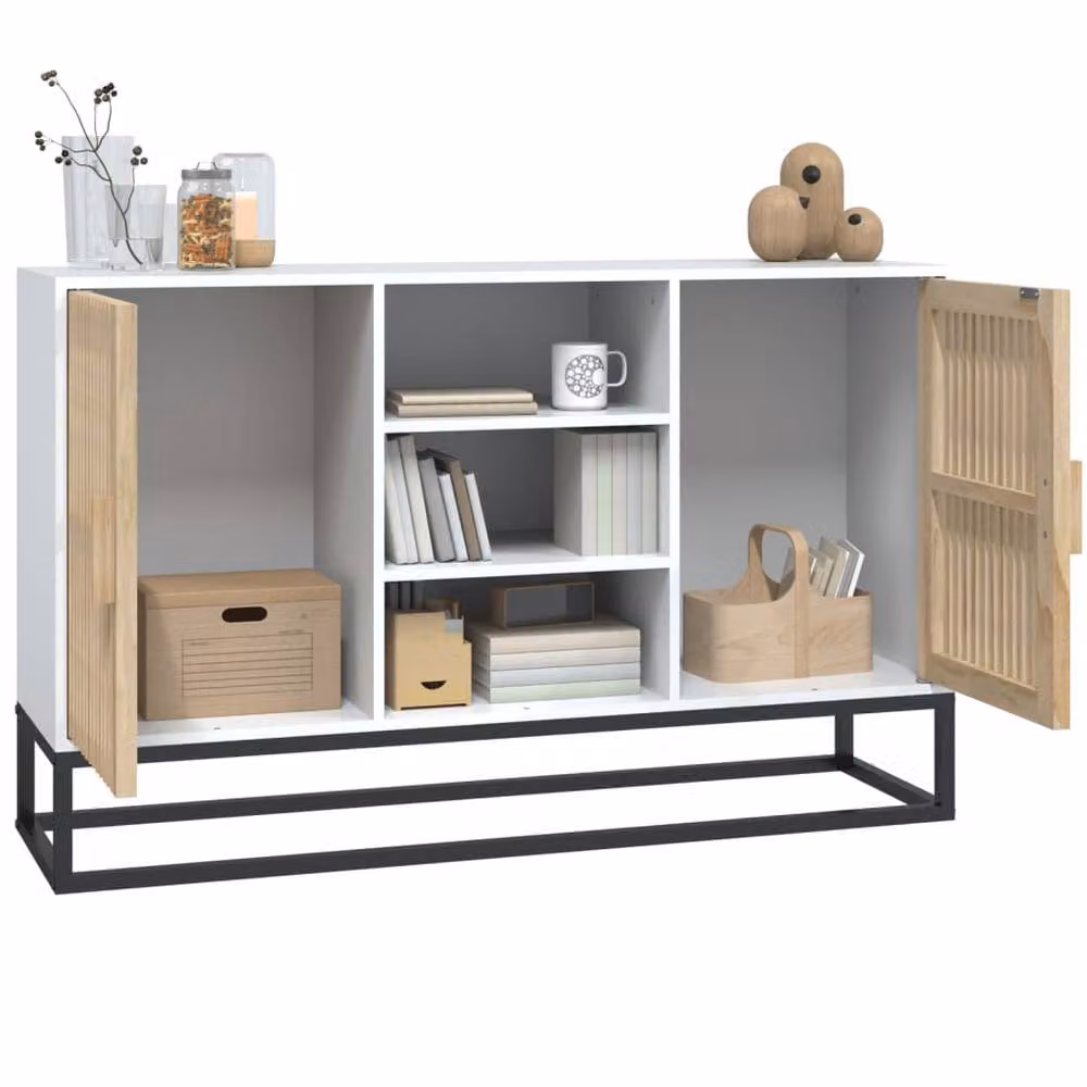 Berkfield Home White Classic Sideboard in Engineered Wood W/D/H: 105 x 30 x 65 cm – 3