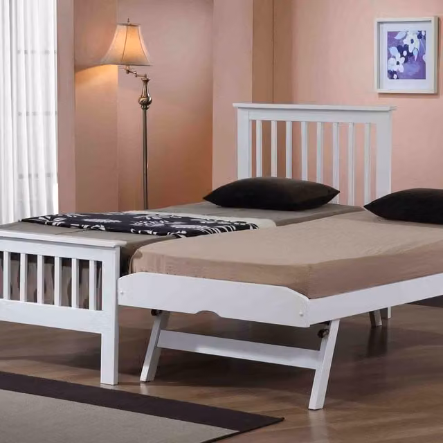 Flintshire Furniture Pentre Classic Guest Bed in White Solid Wood