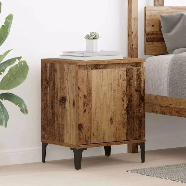 EONLION Bedside Cabinet in Brown Old Wood, W/D/H: 40 x 30 x 50 cm – 1