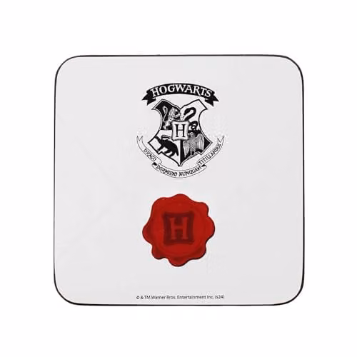 Half Moon Bay Harry Potter Invitation to Hogwarts Letter Drinks Coaster, Multicolour and White