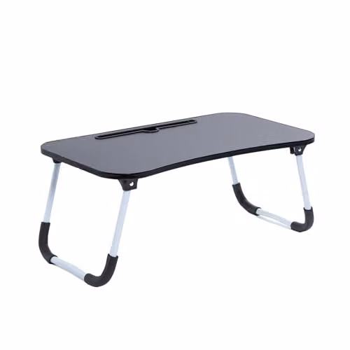 OHS Foldable Wooden Laptop Table and Bed Tray in Anthracite, W/D/H: 60 x 35 x 26 cm